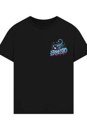 Ernesto Scorpion Neon Retro Horror Style T-Shirt