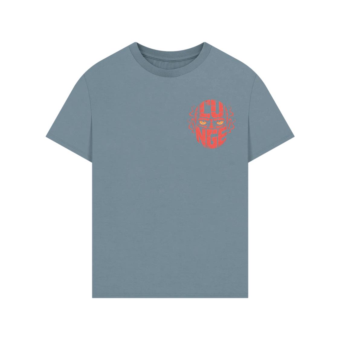 Lunge Red Face Horror Retro Poster Style T-Shirt - Image 2