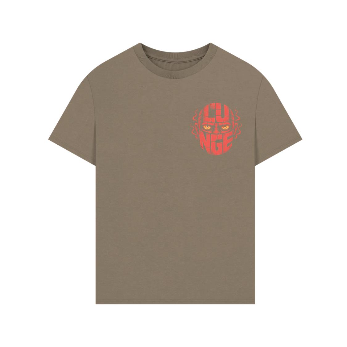 Lunge Red Face Horror Retro Poster Style T-Shirt - Image 4