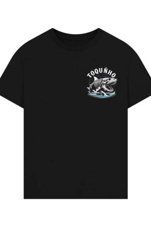 Toquinho Fish Skeleton Punk Rock Graphic T-Shirt